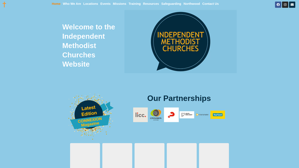 Screenshot of the The Independent Methodist Association (Incorporated) website