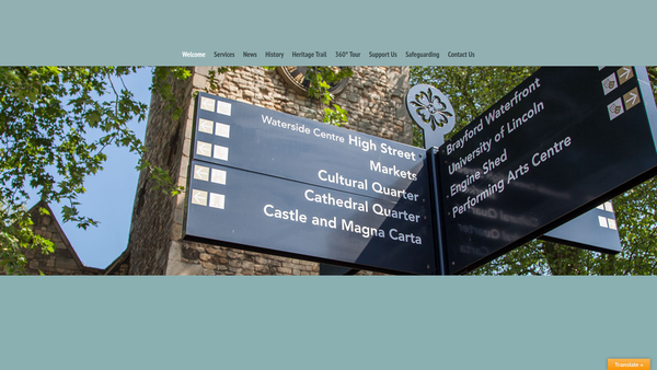 Screenshot of the The Historic Charities of Wigford website