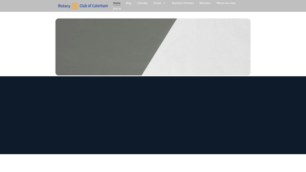 Screenshot of the Rotary Club Of Caterham Charity Fund website