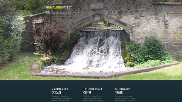 Screenshot of the The Malling Society website
