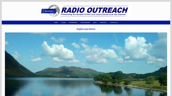 Screenshot of the Radio Outreach website