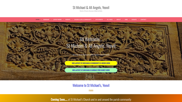Screenshot of the St Michael's Hall website