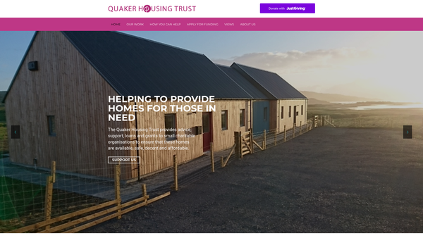 Screenshot of the Quaker Housing Trust Limited website