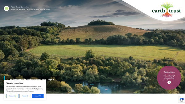 Screenshot of the Northmoor Trust website