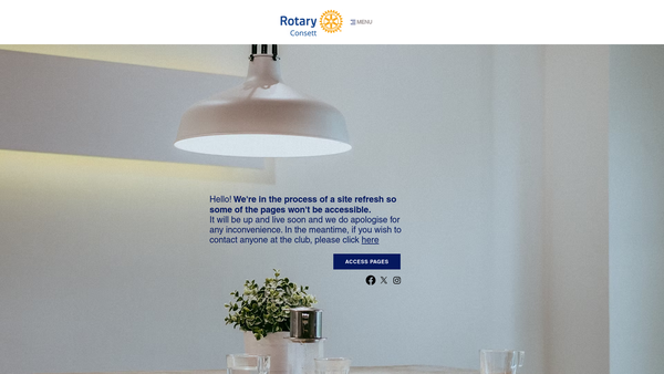 Screenshot of the Rotary Club Of Consett Charity Fund website