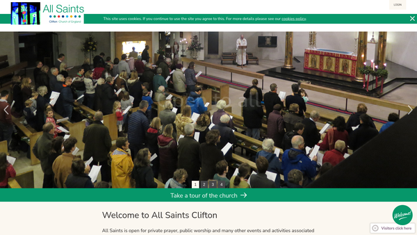 Screenshot of the All Saints Church Clifton Endowments website
