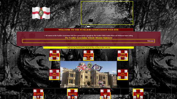 Screenshot of the The Royal Fusiliers Association website