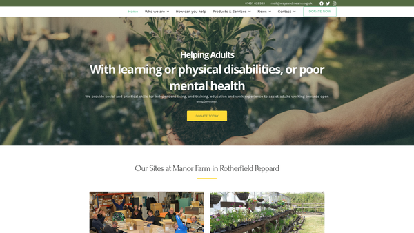 Screenshot of the The Ways And Means Trust Limited website