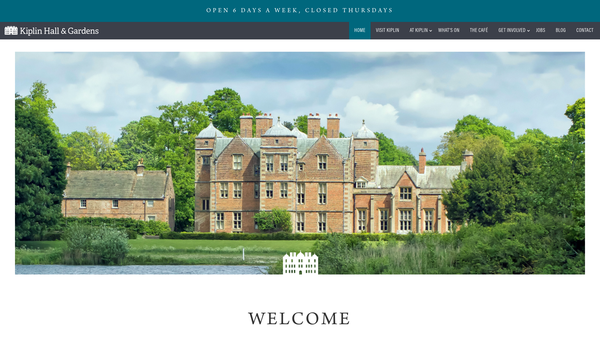 Screenshot of the Kiplin Hall website