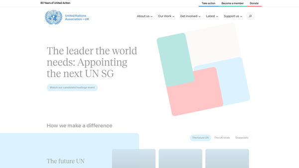 Screenshot of the The Una Trust website