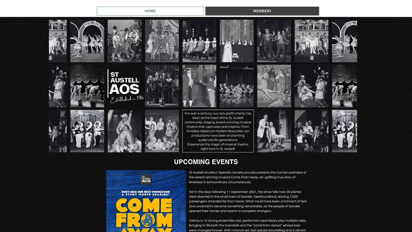 Screenshot of the St Austell Amateur Operatic Society website