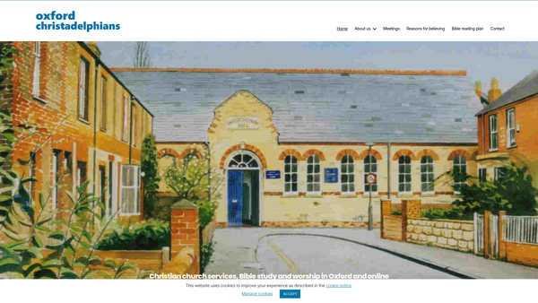 Screenshot of the Oxford Christadelphians website