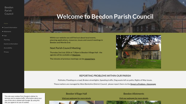 Screenshot of the Allotments For Labouring Poor website