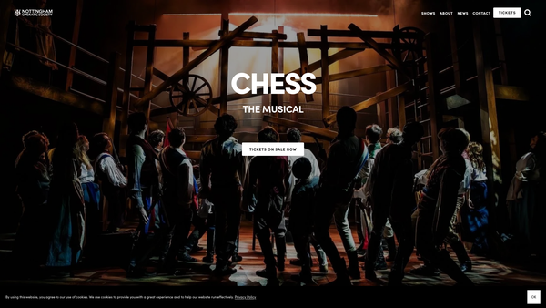 Screenshot of the The Nottingham Operatic Society website