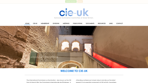 Screenshot of the National Illumination Committee Of Great Britain website