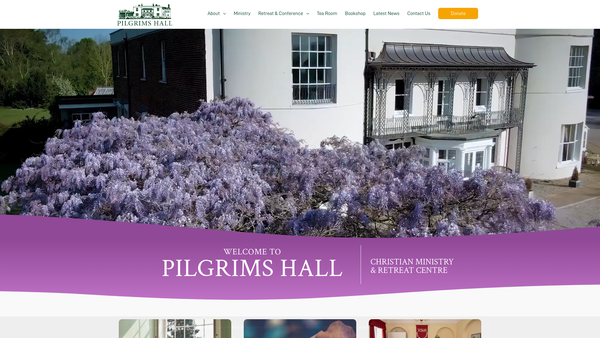 Screenshot of the Pilgrims' Hall Fellowship Limited website