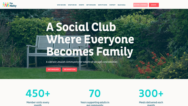 Screenshot of the Manchester Jewish Community Care website