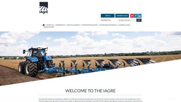 Screenshot of the The Institution Of Agricultural Engineers website