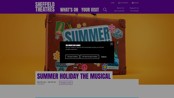 Screenshot of the Sheffield Theatres Trust website