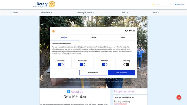 Screenshot of the The Rotary Club Of Wellingborough Benevolent Fund website