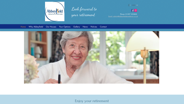 Screenshot of the Abbeyfield Honiton Society Limited (The) website