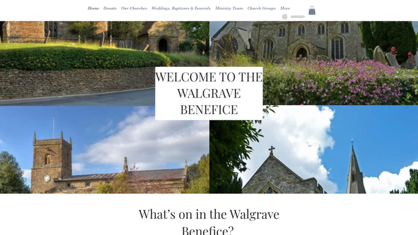 Screenshot of the Hannington Parish Church Charity website