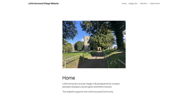 Screenshot of the The Little Horwood Trust website