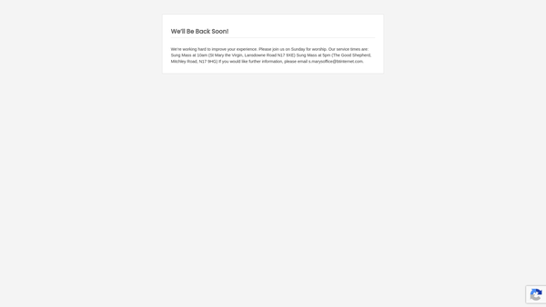 Screenshot of the Reverend E W F N Smith website