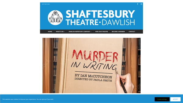 Screenshot of the Dawlish Amateur Repertory Company website