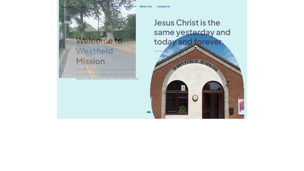 Screenshot of the The Westfield Mission website
