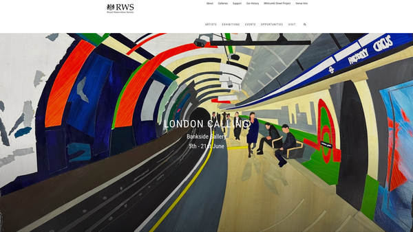 Screenshot of the Royal Society Of Painters In Water Colours website