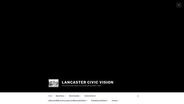 Screenshot of the The Lancaster Civic Society website