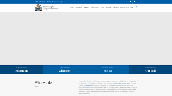 Screenshot of the The Farmers' Company Charitable Fund website