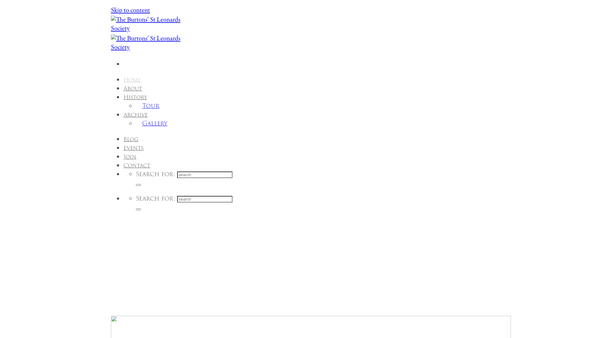 Screenshot of the The Burtons' St Leonards Society Limited website