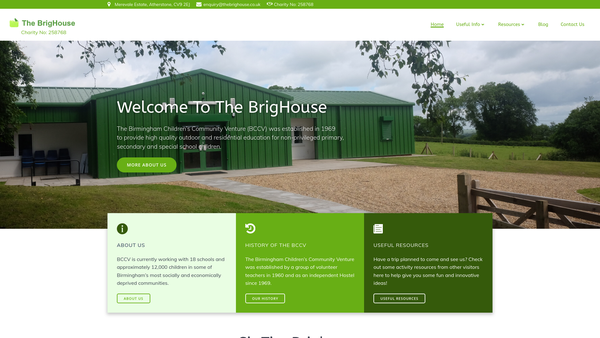 Screenshot of the The Birmingham Children's Community Venture Limited website