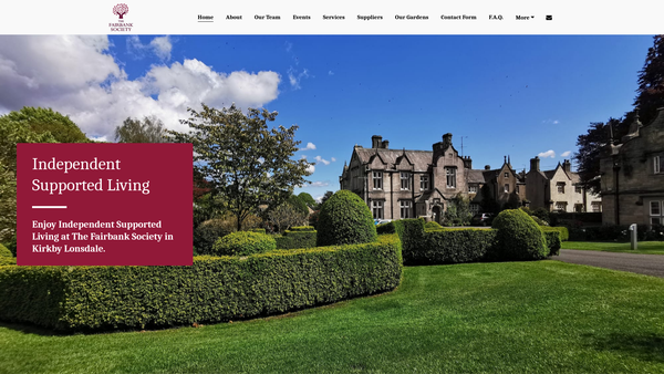 Screenshot of the The Fairbank Society website