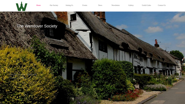 Screenshot of the The Wendover Society website