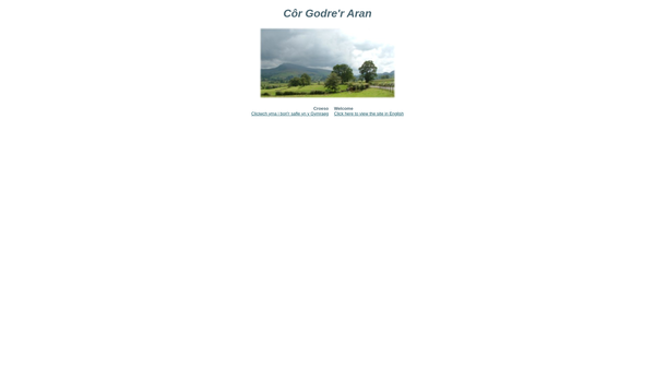 Screenshot of the Cor Godre R Aran website