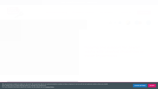 Screenshot of the Jewish Blind & Physically Handicapped Society Limited website