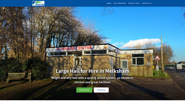 Screenshot of the Riverside Centre website