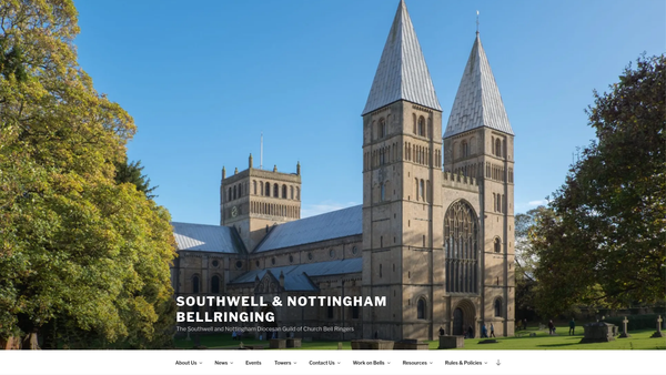 Screenshot of the Southwell And Nottingham Diocesan Guild Of Church Bell Ringers Bell Fund website