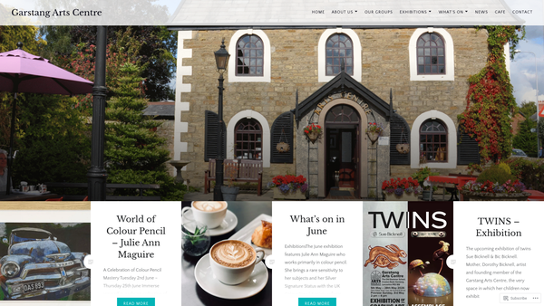 Screenshot of the The Garstang And District Arts Society website