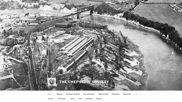 Screenshot of the The Chepstow Society website
