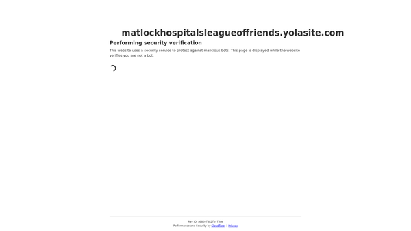 Screenshot of the Matlock Hospitals League Of Friends website