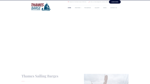 Screenshot of the The Dolphin Sailing Barge Museum Trust website