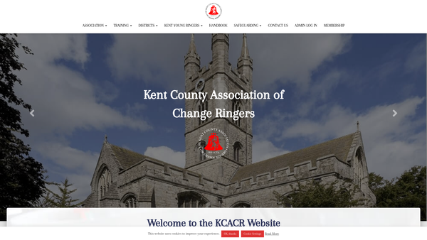 Screenshot of the The Kent County Association Of Change Ringers' Bell Restoration Fund website