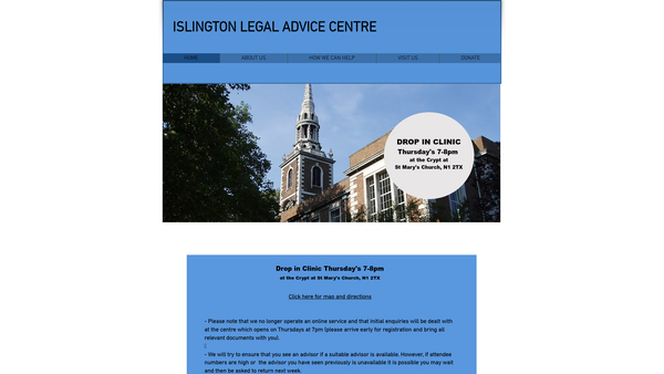 Screenshot of the The London Free Legal Advice Society website