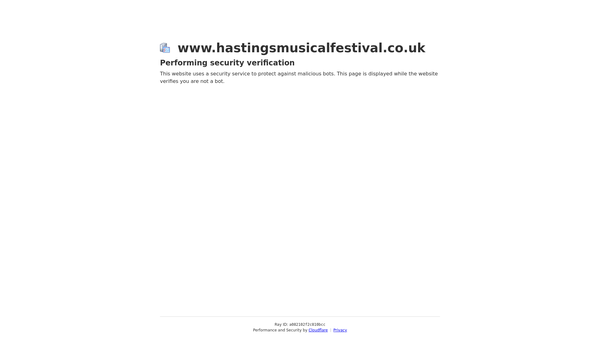 Screenshot of the Hastings Musical Festival Limited website