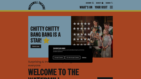 Screenshot of the Watermill Theatre Limited website