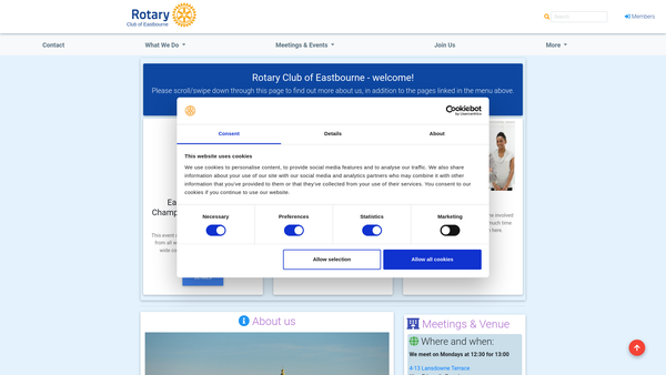 Screenshot of the The Eastbourne Rotary Benevolent Fund website
